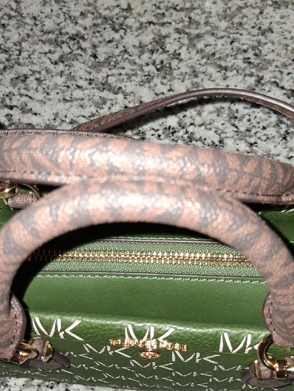 Michael Kors Amazon Green MK Sm.Logo Marilyn Monogramed Satchel Crossbody - Picture 11 of 11
